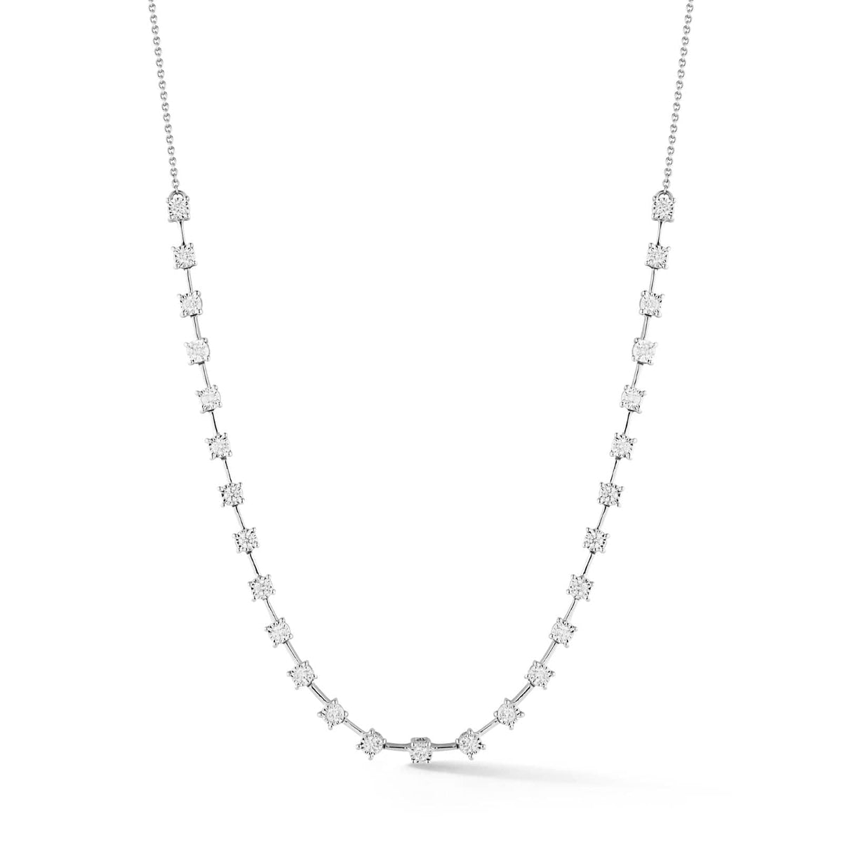 Dana Rebecca 14K White Gold Ava Bea Interval Diamond Tennis Necklace