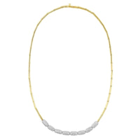 Emily P. Wheeler 18K Yellow Gold Diamond Barrel Necklace