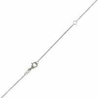 14K White Gold 5 Stone Diamond By The Yard Necklace