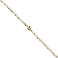 18K Yellow Gold Diamond Line Necklace