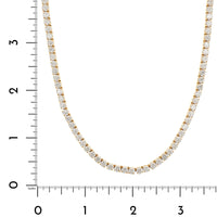 18K Yellow Gold Diamond Line Necklace
