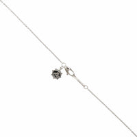 18K White Gold Bezel Set Diamond Necklace