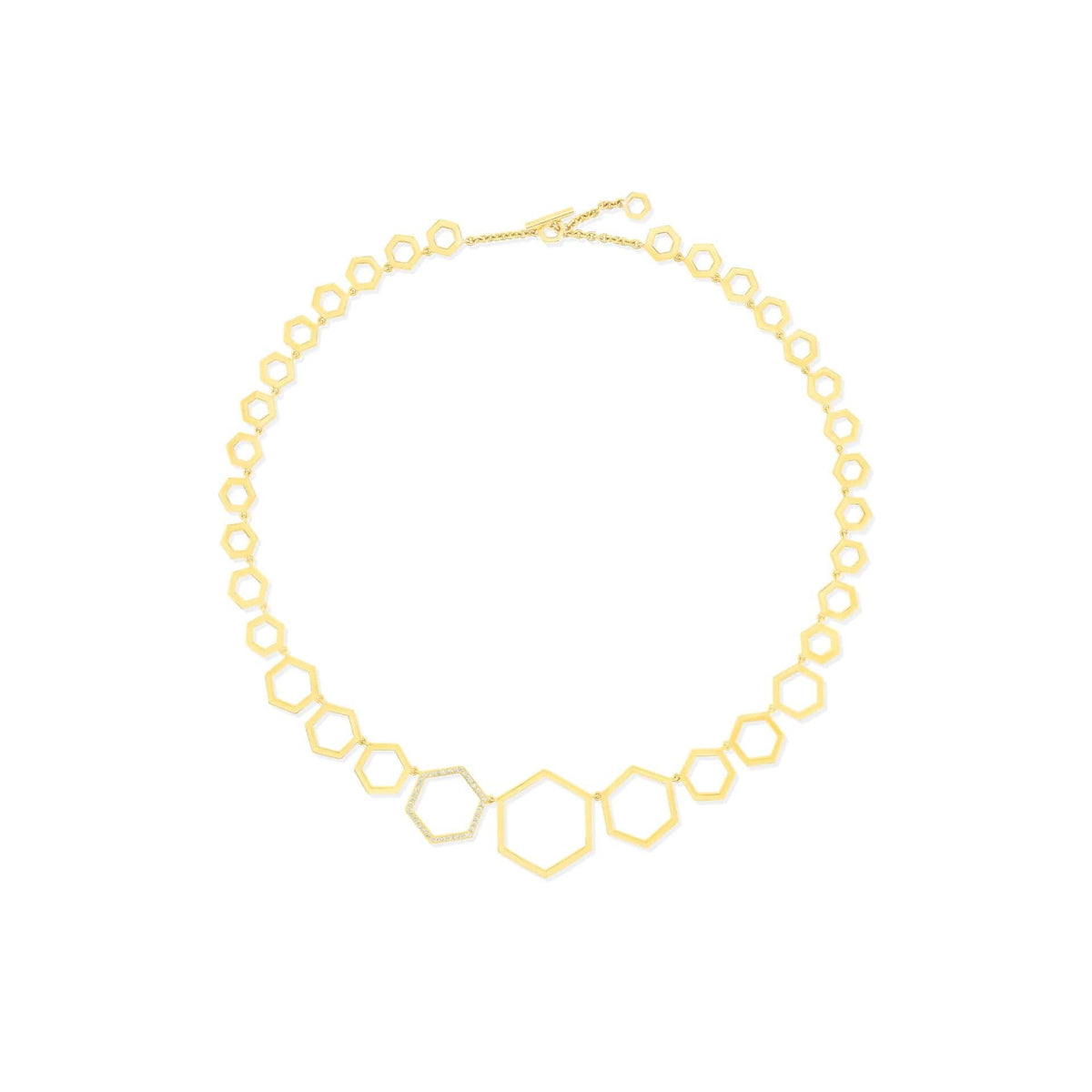 Cadar 18K Yellow Gold B Home Diamond Necklace