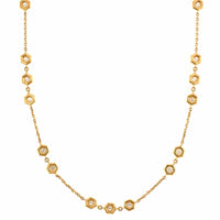 18K Yellow Gold Multi Hexagon Diamond Necklace