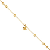 18K Yellow Gold Multi Hexagon Diamond Necklace