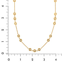 18K Yellow Gold Multi Hexagon Diamond Necklace