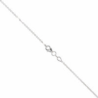 18K White Gold Curve Bar Diamond Necklace