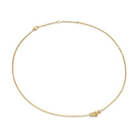 Petite Buckle Necklace 18K Yellow Gold with Diamonds, 16.3mm