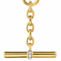 DY Mercer® Petite Toggle Chain Necklace 18K Yellow Gold with Diamonds, 4.5mm