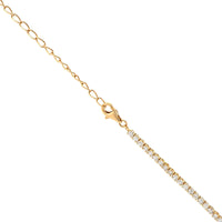 18K Yellow Gold Diamond Tennis Necklace