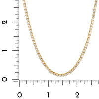 18K Yellow Gold Diamond Tennis Necklace