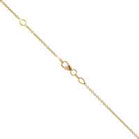 18K Yellow Gold Curve Bar Diamond Necklace