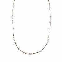 Etho Maria 18K White Gold Oval Diamond Bar Necklace