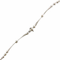 Etho Maria 18K White Gold Oval Diamond Bar Necklace