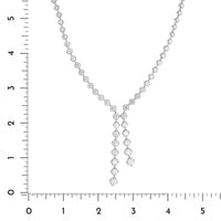 18K White Gold Diamond Lariat Necklace