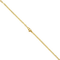 18K Yellow Gold Bezel Set Lozenge Diamond Necklace