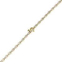18K Yellow Gold Diamond Tennis Necklace