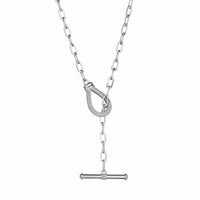 Penny Preville 18K White Gold Diamond Toggle Chain Necklace