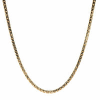 18K Yellow Gold Diamond Tennis Necklace