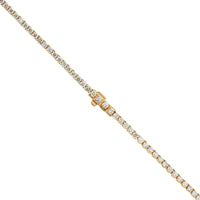 18K Yellow Gold Diamond Tennis Necklace