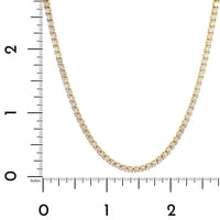 18K Yellow Gold Diamond Tennis Necklace