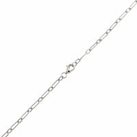 14K White Gold Diamond Paperclip Necklace