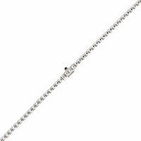 14K White Gold Halfway Around Diamond Tennis Necklace