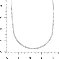 14K White Gold Halfway Around Diamond Tennis Necklace
