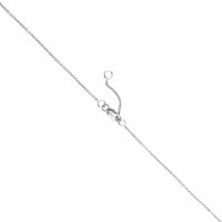 14K White Gold Diamonds By The Yard Open Oval Pendant Necklace