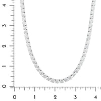 18K White Gold Round Diamond Tennis Necklace
