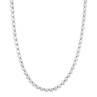 18K White Gold Round Diamond Tennis Necklace