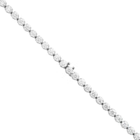 18K White Gold Round Diamond Tennis Necklace