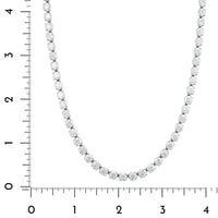 18K White Gold Round Diamond Tennis Necklace