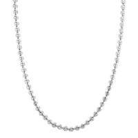 18K White Gold Round Diamond Tennis Necklace