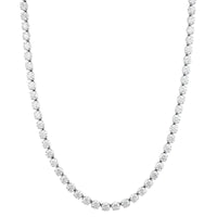 18K White Gold Round Diamond Tennis Necklace