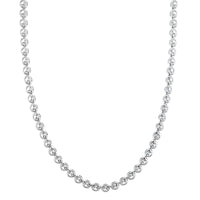 18K White Gold Round Diamond Tennis Necklace