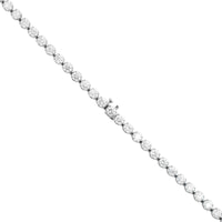 18K White Gold Round Diamond Tennis Necklace