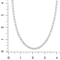 18K White Gold Round Diamond Tennis Necklace