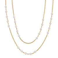 18K Yellow Gold Diamond By The Yard Necklace