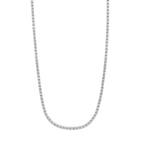 14K White Gold 6CTW Diamond Tennis Necklace