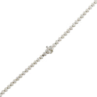 18K White Gold Hexagonal Diamond Tennis Necklace