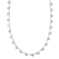 18K White Gold Round Diamond Elizabeth Necklace