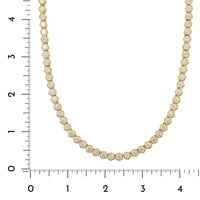 18K Yellow Gold Hexagonal Diamond Line Necklace