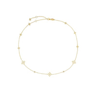 Roberto Coin 18K Yellow Gold Pave Tiny Diamond Princess Necklace