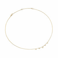 Petite Modern Renaissance® Station Chain Necklace 18K Yellow Gold with Diamonds, 3.4mm