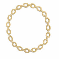 Roberto Coin 18K Yellow Gold Duchessa Pave Diamond Small Oval Link Necklace