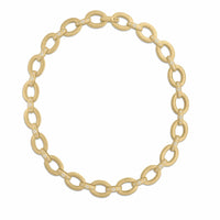 Roberto Coin 18K Yellow Gold Duchessa Pave Diamond Small Oval Link Necklace