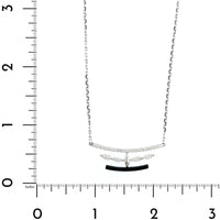 Etho Maria 18K White Gold Diamond Bar Necklace