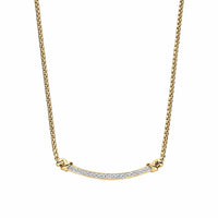 Petite Helena Wrap Station Necklace 18K Yellow Gold with Diamonds, 29mm