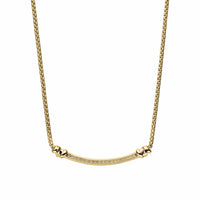 Petite Helena Wrap Station Necklace 18K Yellow Gold with Diamonds, 29mm